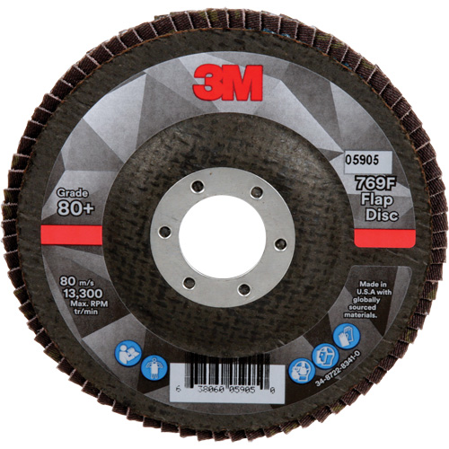 Disque &agrave; lamelles &agrave; changement rapide 769F, 4-1/2" x 7/8", Type 27, Grain 80+, C&eacute;ramique Southpoint Industrial Supply