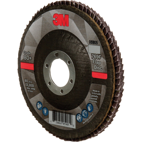 Disque &agrave; lamelles &agrave; changement rapide 769F, 4-1/2" x 7/8", Type 27, Grain 80+, C&eacute;ramique Southpoint Industrial Supply