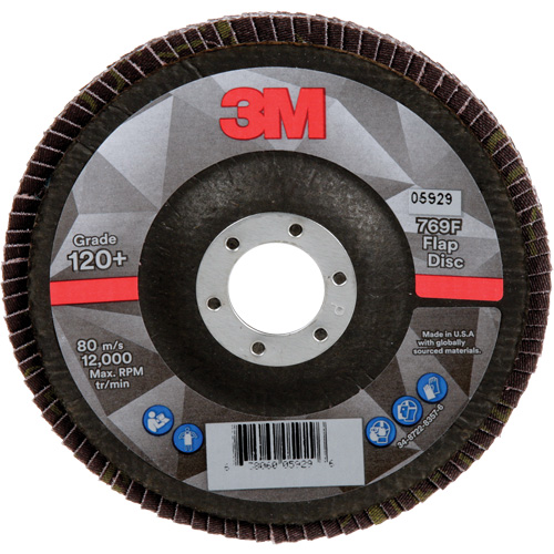 Disque &agrave; lamelles &agrave; changement rapide 769F, 5" x 7/8", Type 29, Grain 120+, C&eacute;ramique Southpoint Industrial Supply