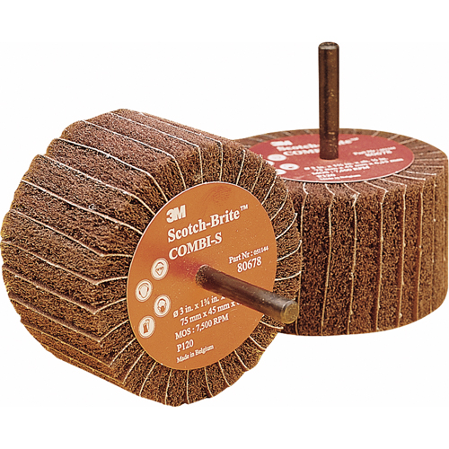 Combi Wheels, 3" Dia. x 1-3/4" W, 1/4" Arbor, Aluminum Oxide Southpoint Industrial Supply