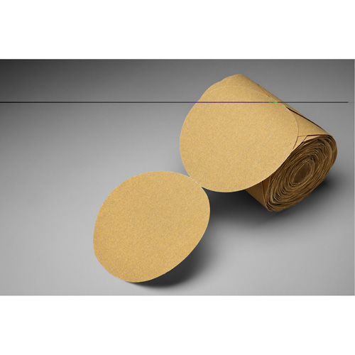 Disque abrasif dor&eacute; en rouleau de papier Stikit, 6" dia., Grain P150, Oxyde d'aluminium Southpoint Industrial Supply