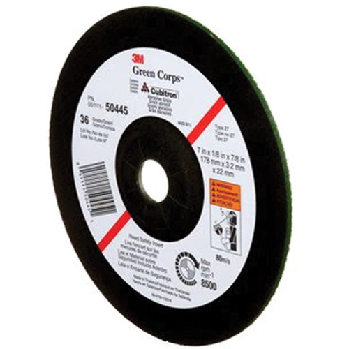 Meule &agrave; moyeu d&eacute;port&eacute; Green Corps, 7" x 1/8", Arbre 7/8", C&eacute;ramique, Type 27 Southpoint Industrial Supply