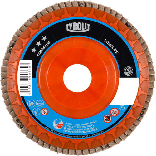 Disque &agrave; lamelles de premi&egrave;re qualit&eacute; LongLife, 4-1/2" x 7/8", Type 27, Grain 120, Zirconium Southpoint Industrial Supply