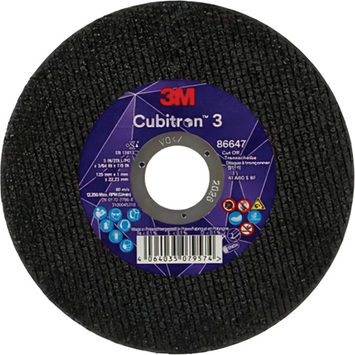 Cubitron 3 Cutting Disc, 5" x 9/32", 3/8" Arbor, Type 41 Southpoint Industrial Supply