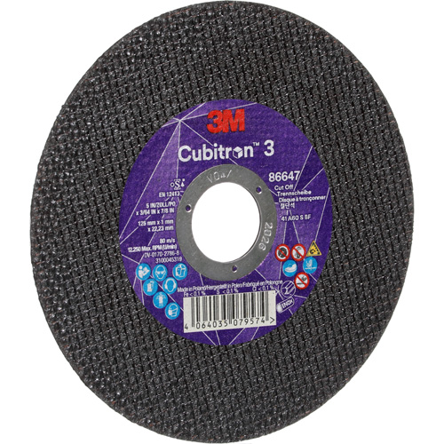 Cubitron 3 Cutting Disc, 5" x 9/32", 3/8" Arbor, Type 41 Southpoint Industrial Supply