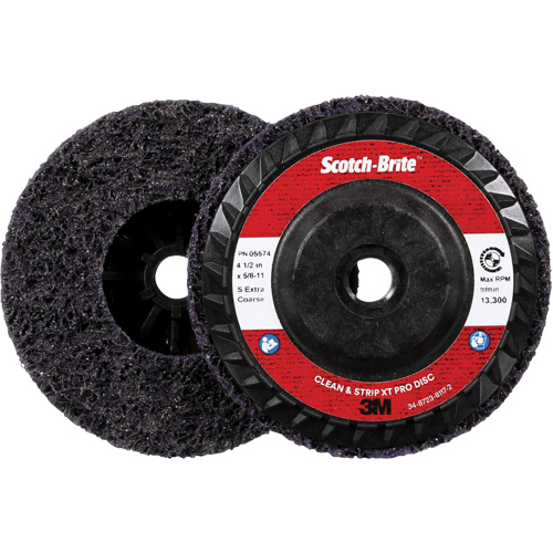 Scotch-Brite Clean and Strip XT Pro Disc XO-DC, 4-1/2" Dia., Extra Coarse Grit, Silicon Carbide Southpoint Industrial Supply