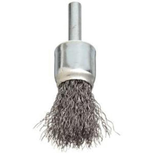 Brosse &agrave; fils cr&ecirc;p&eacute;s avec moyeu, 3/4", Fils 0,006", Tige 1/4" Southpoint Industrial Supply