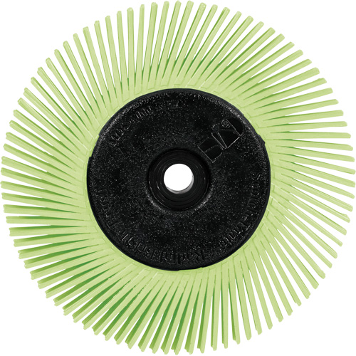 Scotch-Brite Type A Precision Radial Bristle Brush PN-RB with Adapter, Ceramic, 50+ Grit, 6" Dia. Southpoint Industrial Supply