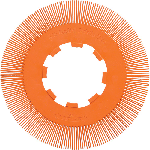 Brosse radiale en soies de pr&eacute;cision type S PN-RB sans adaptateur Scotch-Brite , C&eacute;ramique, Grain 80+, 8" dia. Southpoint Industrial Supply