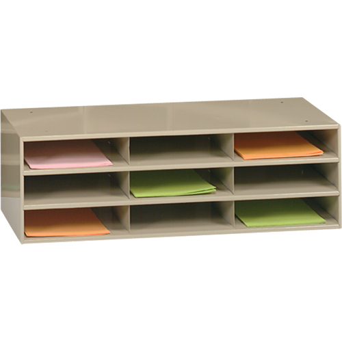 Organisateurs de donn&eacute;es, Stationnaire, 9 fentes, Acier, 33-3/4" la x 11-5/8" p x 10-3/4" h Southpoint Industrial Supply