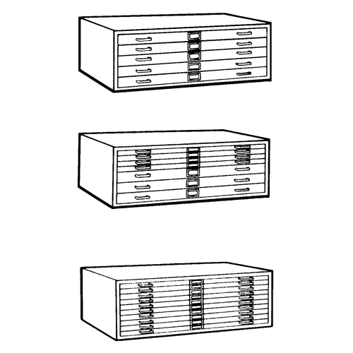 Classeurs en acier pour plans, 5 Tiroirs, 40-3/8" la x 29-3/8" p x 16-1/2" h Southpoint Industrial Supply