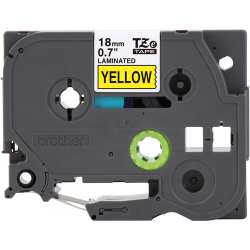 Cartouche de ruban pour syst&egrave;me d'&eacute;tiquetage P-touch, 18 mm x 8 m, Noir sur jaune Southpoint Industrial Supply