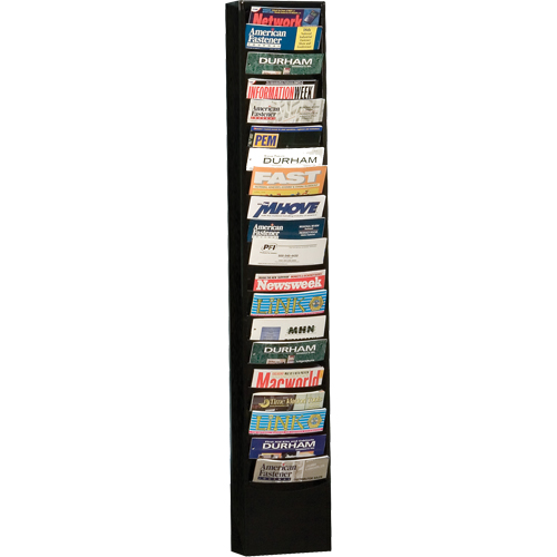 Pr&eacute;sentoirs, Stationnaire, 20 fentes, Acier, 9-3/4" la x 4-1/8" p x 58" h Southpoint Industrial Supply