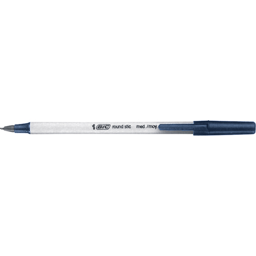 Bic&reg; Round Stic Ball Point Pen, Blue, 0.8 mm Southpoint Industrial Supply
