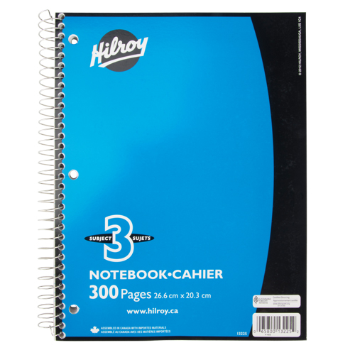 3 Subject Spiral Notebook Southpoint Industrial Supply