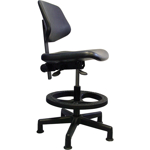 Ergonomic Seating, Polyurethane, Black, 250 lbs. Capacity Southpoint Industrial Supply