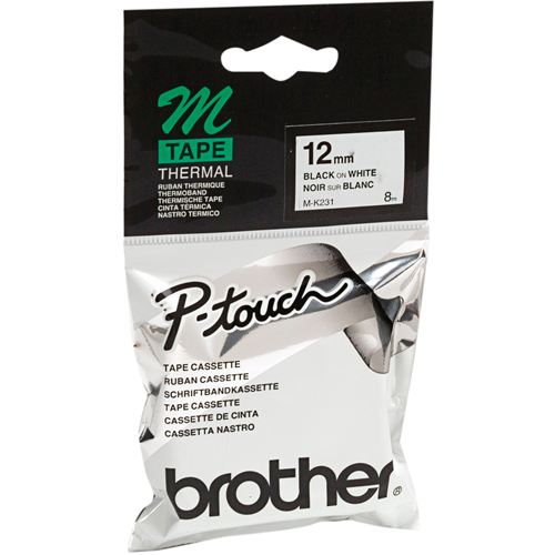 Ruban-&eacute;tiquette, 12 mm x 26-1/4', Noir sur blanc Southpoint Industrial Supply