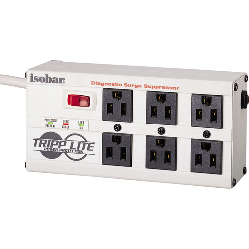 Limiteurs de surtension Isobar, 6 Prises, 2850 J, 1440 W, Cordon 6' Southpoint Industrial Supply