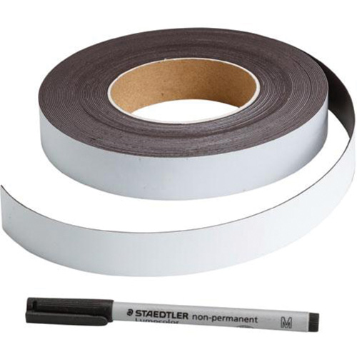 Write-On Magnetic Label, Magnetic, 600" L x 1" W Southpoint Industrial Supply