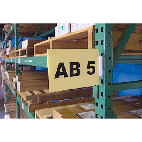 Ensembles d'&eacute;tiquettes pour all&eacute;es d'entrep&ocirc;t &agrave; fixation par pression Slip 'N Stik, 11" x 8-1/2", Plastique Southpoint Industrial Supply