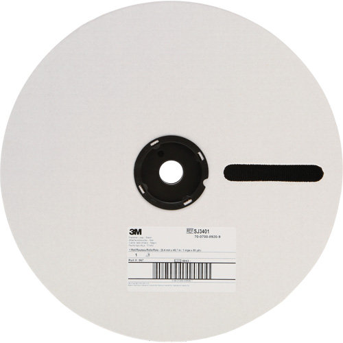 Attache r&eacute;sistant aux plastifiants, Boucle, 50 vg x 1", Adh&eacute;sif, Noir Southpoint Industrial Supply