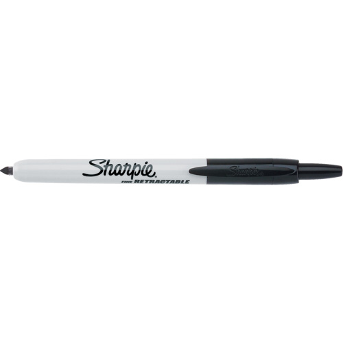 Retractable Permanent Marker, Black, Fine Tip Southpoint Industrial Supply