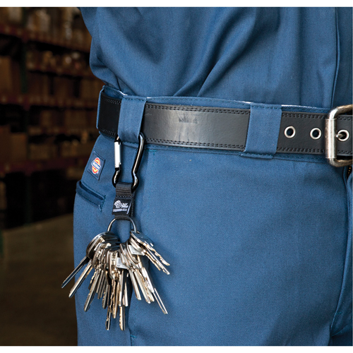 Split Ring Key Holder, Zinc Alloy Metal, 4-1/2" Cable, Carabiner Attachment Southpoint Industrial Supply