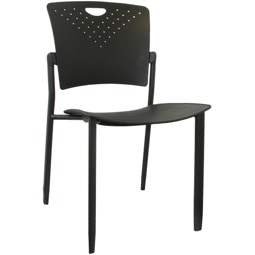 Chaises empilables MaxX StaxX, Polypropyl&egrave;ne, Hauteur 17-1/4", Capacit&eacute; 275 lb, Noir Southpoint Industrial Supply