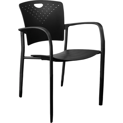 Chaises empilables MaxX StaxX, Polypropyl&egrave;ne, Hauteur 17-1/4", Capacit&eacute; 275 lb, Noir Southpoint Industrial Supply