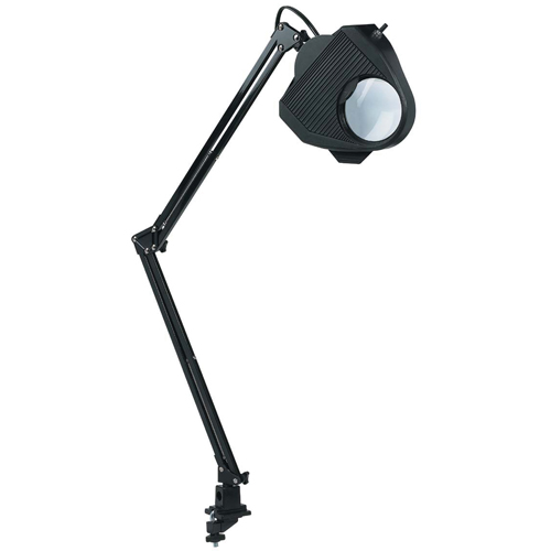 Lampe de travail avec loupe, 60 W, Fluorescent/Incandescente/DEL, Pince, Col 40", Noir Southpoint Industrial Supply
