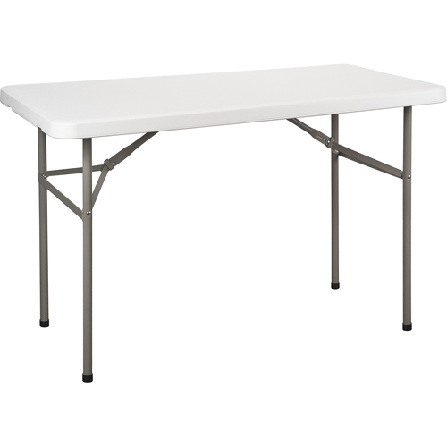 Table pliante, Rectangulaire, 48" l x 24" la, Poly&eacute;thyl&egrave;ne, Blanc Southpoint Industrial Supply