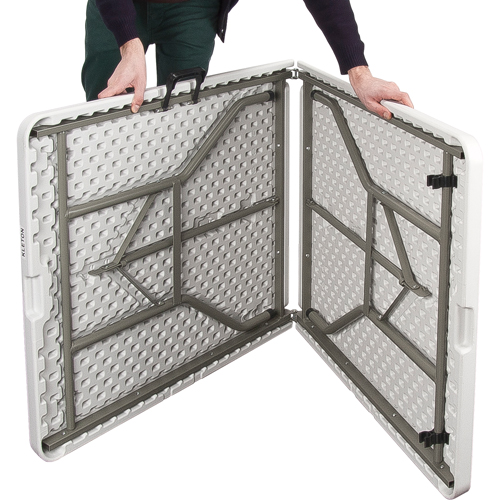 Fold-in-Half Table, Rectangular, 72" L x 30" W, Polyethylene, White Southpoint Industrial Supply