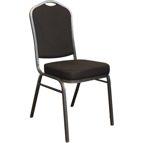 Chaises empilables, Tissu, Hauteur 37", Capacit&eacute; 275 lb, Noir Southpoint Industrial Supply
