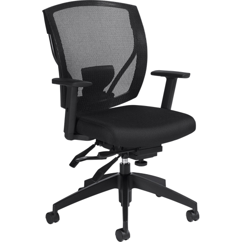 Multi-Tilter Arm Chairs, Fabric, Black, 300 lbs. Capacity Southpoint Industrial Supply
