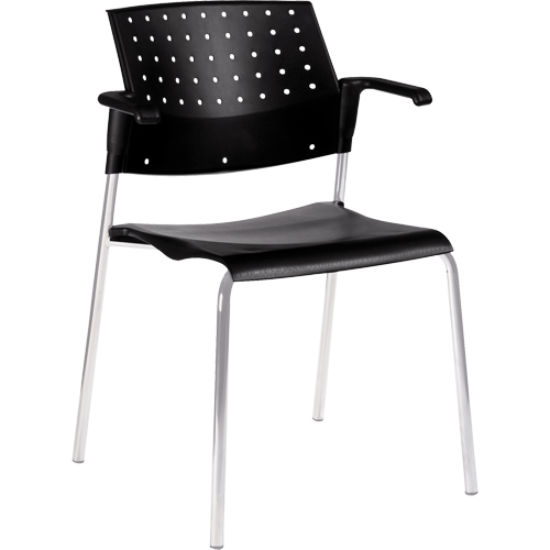 Chaises empilables, Plastique, Hauteur 33", Capacit&eacute; 300 lb, Noir Southpoint Industrial Supply