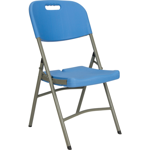 Folding Chair, Polyethylene, Blue, 350 lbs. Weight Capacity Southpoint Industrial Supply