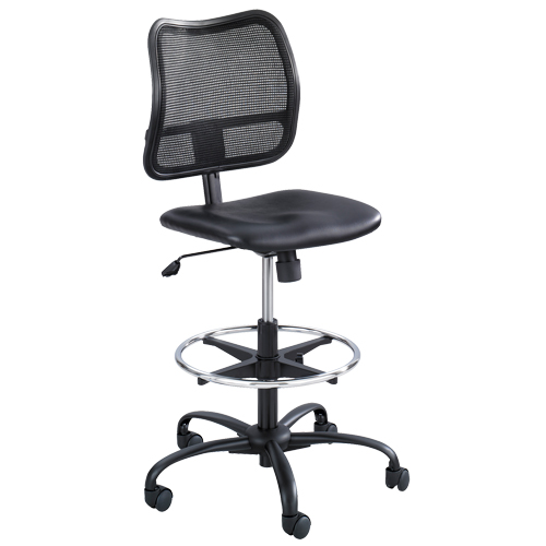 Tabouret ergonomique Vue, Vinyle, Noir, Capacit&eacute; 250 lb Southpoint Industrial Supply