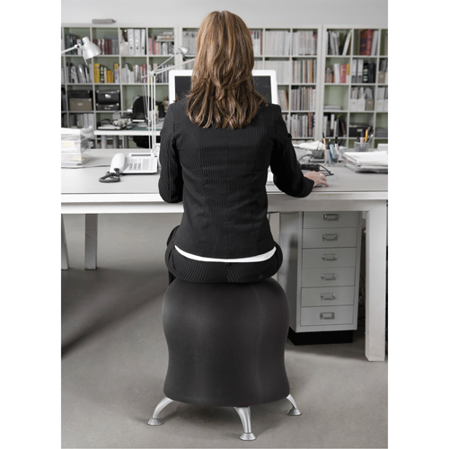 Chaise sph&eacute;rique Zenergy, Tissu, Noir, Capacit&eacute; 250 lb Southpoint Industrial Supply