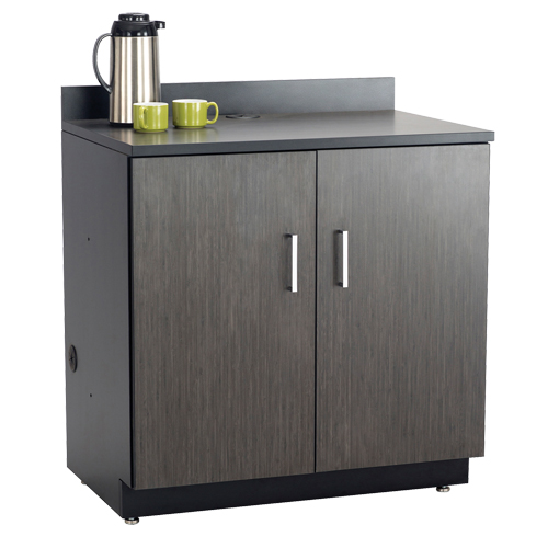 Modular Base Cabinet, Melamine, 2 Shelves, 39" H x 36" W x 25" D, Asian Night/Black Southpoint Industrial Supply