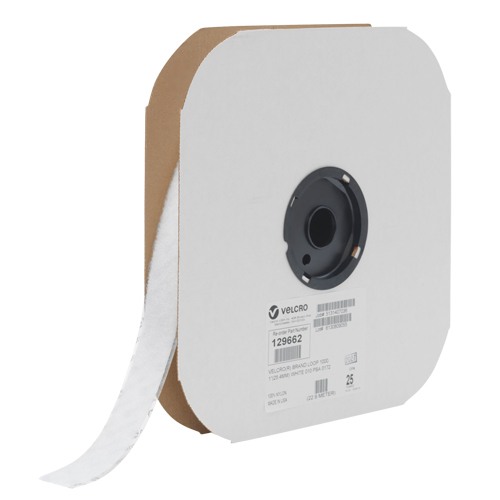 Fastener Tape, Loop, 25 yds x 3/4", Sew-On, White Southpoint Industrial Supply