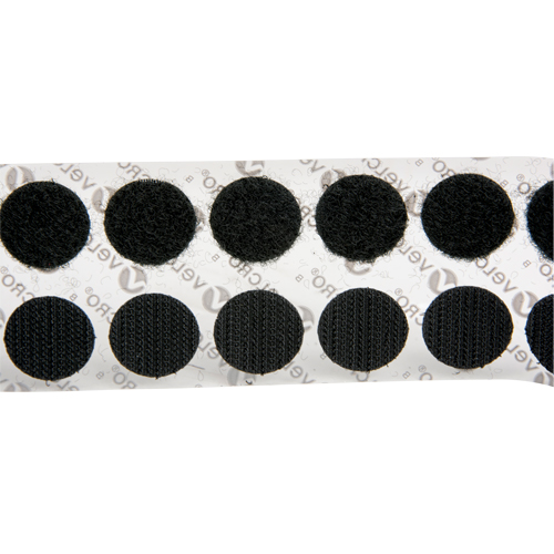 Attaches en jeton, Boucle et crochet, 3/4" dia., Adh&eacute;sif, Noir Southpoint Industrial Supply
