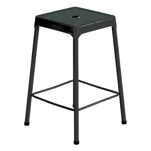 Tabouret en acier pour comptoir Safco, Stationnaire, Fixe, 25", Acier Si&egrave;ge, Noir Southpoint Industrial Supply