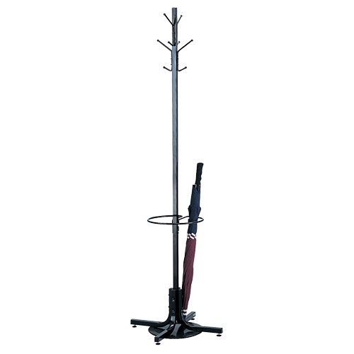 Coat Rack with Umbrella Stand, 70" H, Black, 4 Hook(s) Southpoint Industrial Supply