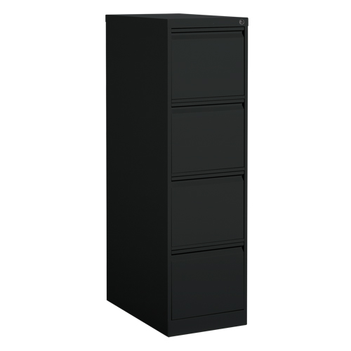 Vertical Filing Cabinet, Steel, 4 Drawers, 15-1/7" W x 25" D x 52" H, Black Southpoint Industrial Supply