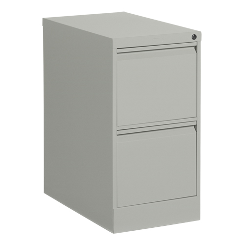 Vertical Filing Cabinet, Steel, 2 Drawers, 15-1/7" W x 25" D x 29" H, Grey Southpoint Industrial Supply