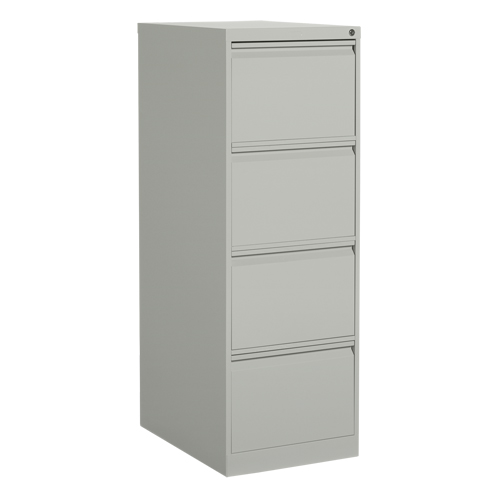 Vertical Filing Cabinet, Steel, 4 Drawers, 18-1/7" W x 25" D x 52" H, Grey Southpoint Industrial Supply