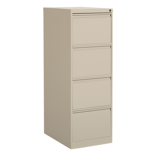 Vertical Filing Cabinet, Steel, 4 Drawers, 18-1/7" W x 25" D x 52" H, Beige Southpoint Industrial Supply