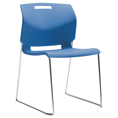 Chair, Plastic, 32-1/2" High, 300 lbs. Capacity, Blue Southpoint Industrial Supply