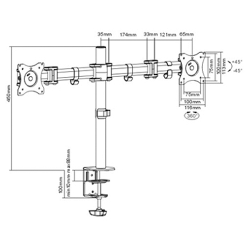 ActivErgo Dual Monitor Arm Southpoint Industrial Supply