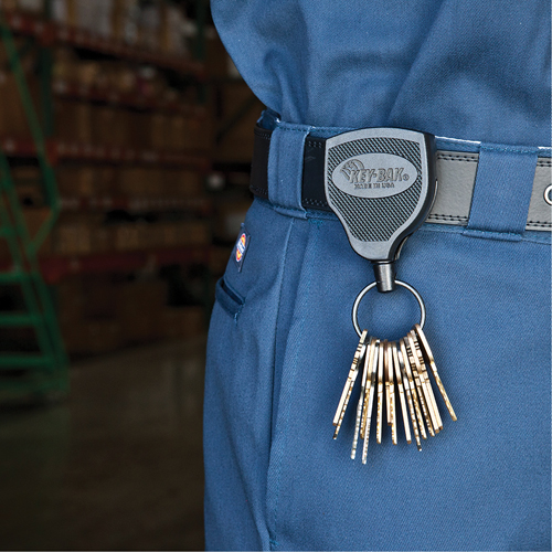 Super48 Heavy-Duty Retractable Key Holder, Polycarbonate, 48" Cable, Belt Clip Attachment Southpoint Industrial Supply